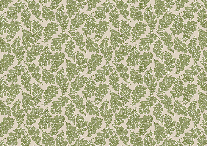 Land & Shore Oak Leaf  (Blackout), Green - Roller Blind - Image 6
